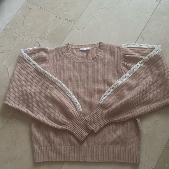 See by chloe blush pink crew neck ribbed sweater cameo rose - Picture 4 of 15